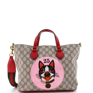 Gucci Convertible Soft Tote Gg Coated #258444G88B